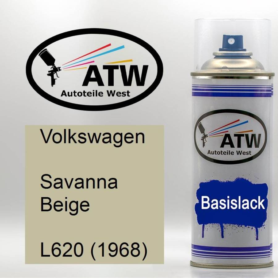 Volkswagen, Savanna Beige, L620 (1968): 400ml Sprühdose, von ATW Autoteile West.